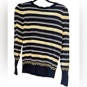 LOFT gold stitch sweater . Size small
